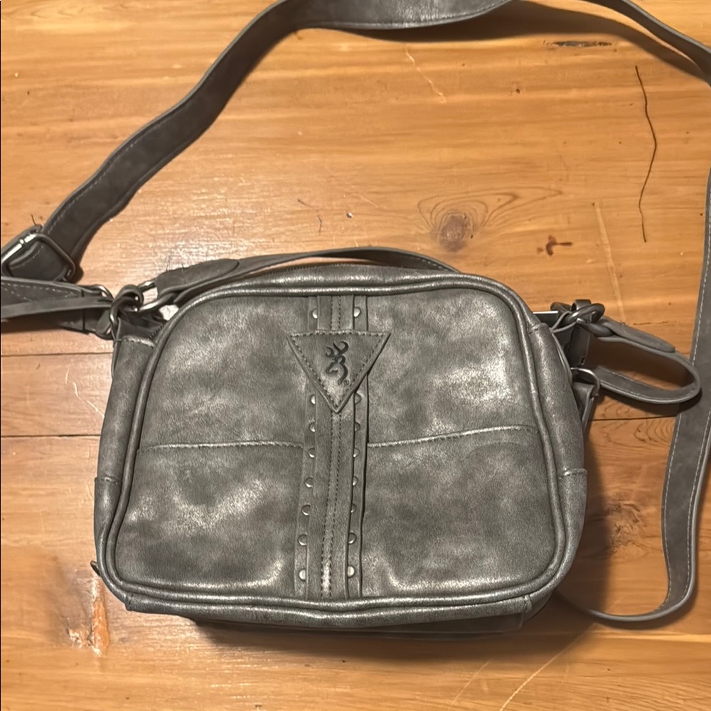 Browning Gray Leather conceal carry Bag